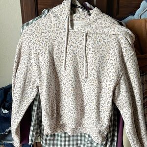 Abercrombie leopard cropped hoodie